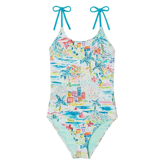 MAILLOT FILLE 1 PIECE GIGI VERT -Lison Paris