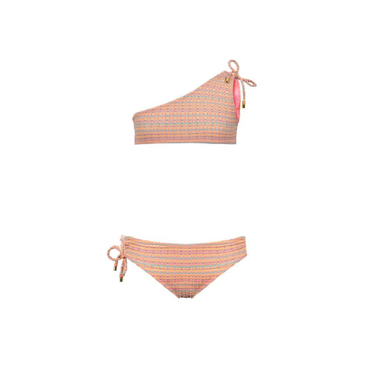 MAILLOT FILLE 2 PIECES COCO BRASSIERE CORAIL -Lison Paris