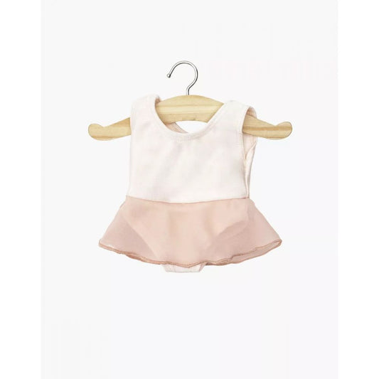 GORDIS - JUSTEAUCORPS A VOLANTS LUDMILA EN LYCRA  ET MOUSSELINE ROSE NUDE -Minikane