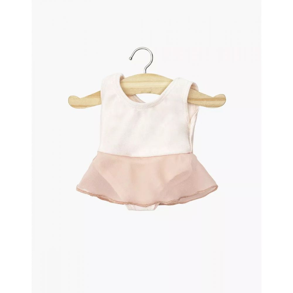 GORDIS - JUSTEAUCORPS A VOLANTS LUDMILA EN LYCRA  ET MOUSSELINE ROSE NUDE -Minikane