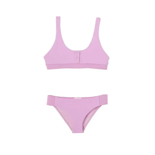 MAILLOT FILLE 2 PIECES ACAPULCO ANTI UV - LILAS -Lison Paris
