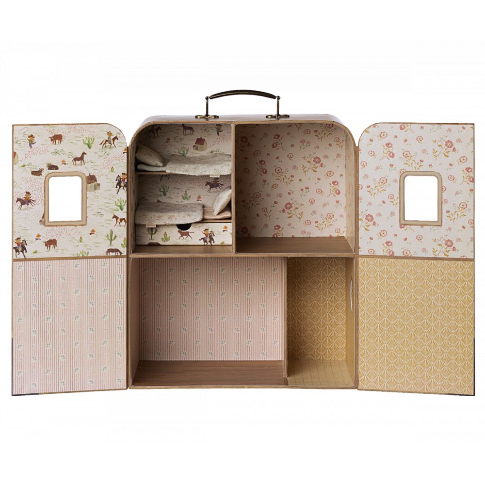 MAISON SUITCASE, PETITE SOEUR ET PETIT FRERE SOURIS -Maileg