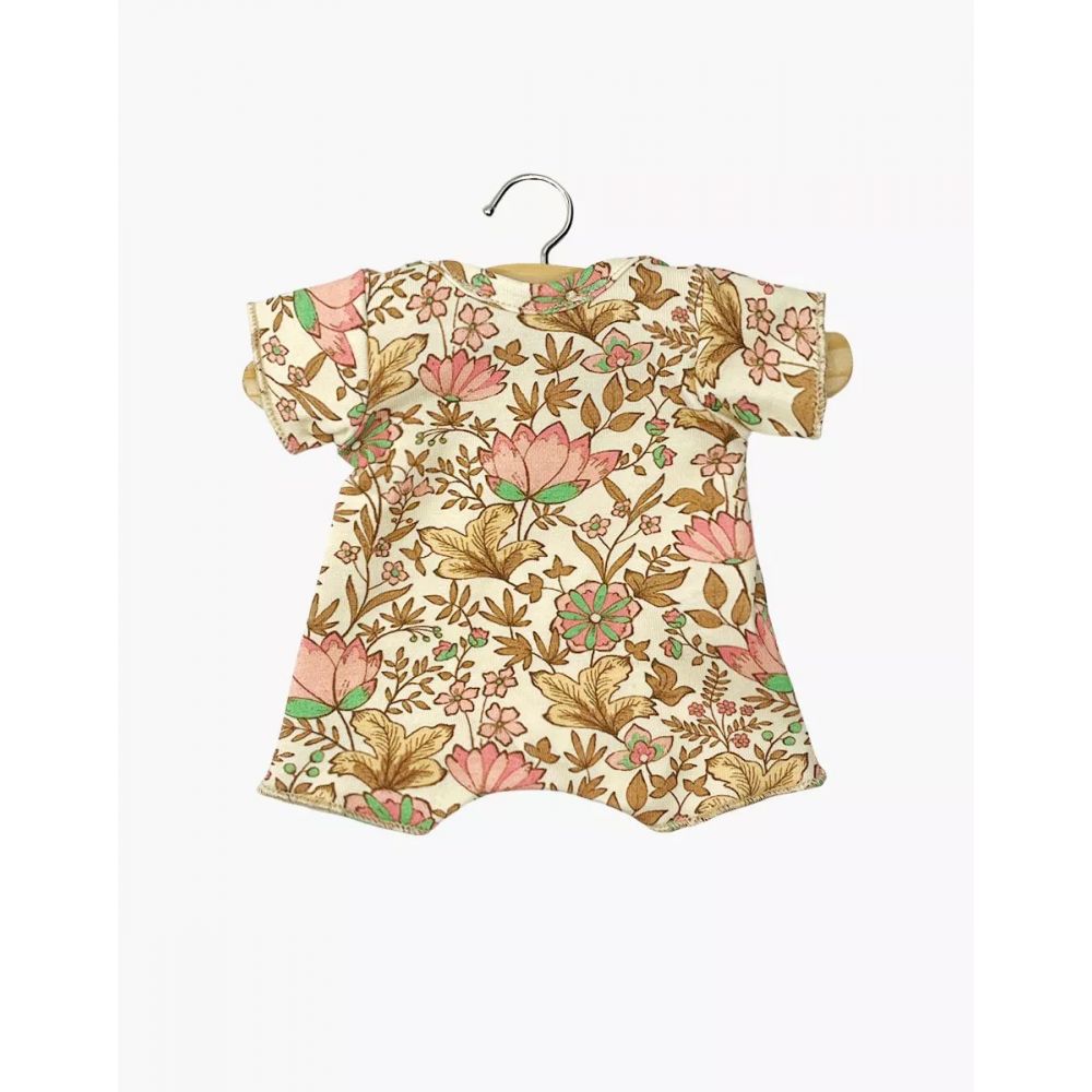 BABIES - BODY SHORTY EN JERSEY INDIENNE ROSEE -Minikane