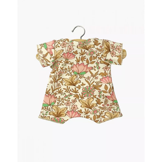 BABIES - BODY SHORTY EN JERSEY INDIENNE ROSEE -Minikane