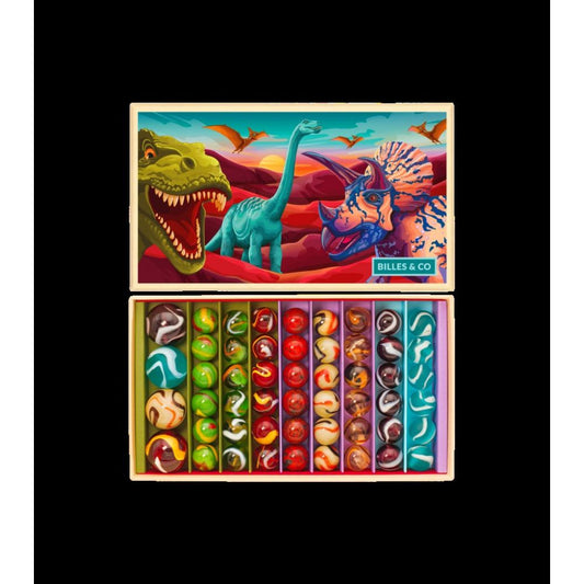 GRAND COFFRET DE BILLES DINOSAURES -Billes And Co