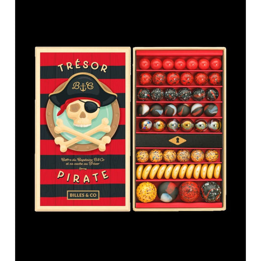 GRAND COFFRET DE BILLES TRESOR PIRATE -Billes And Co