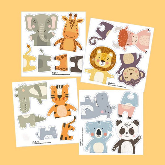 JEU MAGNETIQUE - PUZZLE ANIMAUX SAFARI -Ferflex