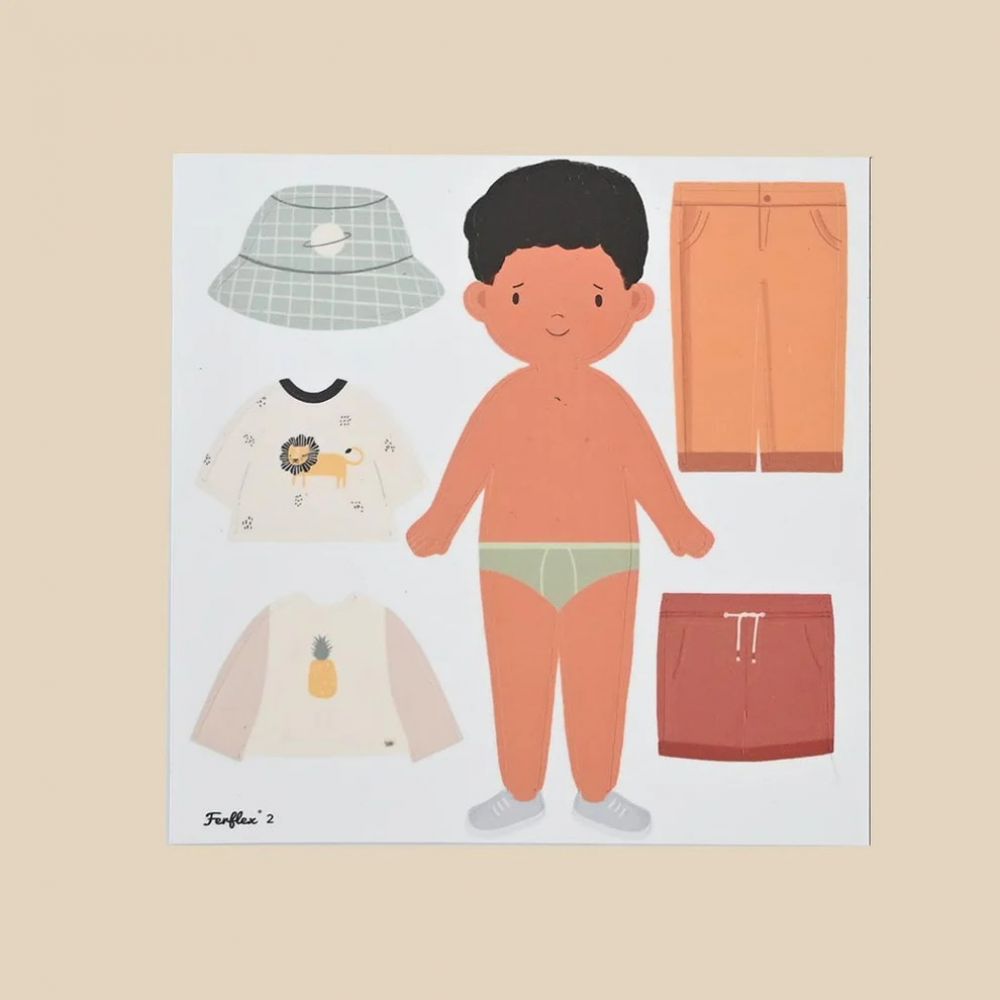 JEU MAGNETIQUE - SILHOUTTES POUPEE GARCON A HABILLER -Ferflex