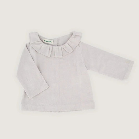 CHEMISIER COL VOLANTEE - ANALIA - GRIS LUNE -Maquis & Kids