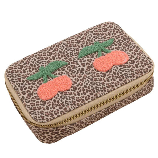 PENCIL BOX FILLED LEOPARD CHERRY -Jeune Premier