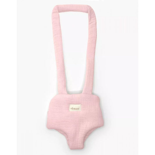 PORTE POUPEE EN GAZE DE COTON FRAISE -Minikane