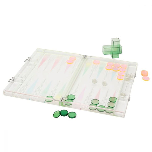 SUNNY LIFE - TRAVEL LUCITE BACKGAMMON