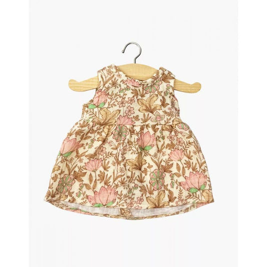 GORDIES - ROBE FAUSTINE SANS MANCHES EN GAZE DE COTON INDIENNE ROSEE -Minikane