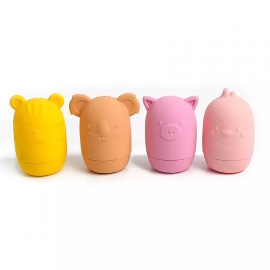 ANIMAUX RIGOLOS EN SILICONE ORANGE -Petikids
