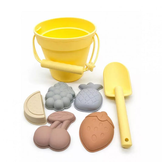JOUETS DE PLAGE EN SILICONE - JAUNE CITRON -Petikids