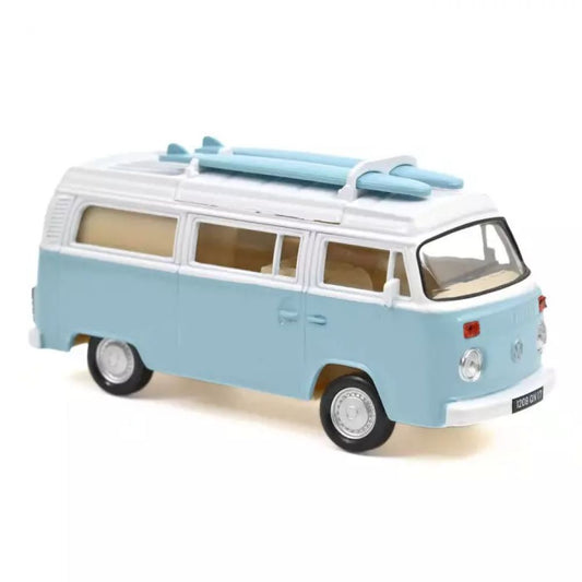 VW COMBI T2B CAMPER VAN 1973 BLEU PASTEL JET-CAR 1/43 - -Norev