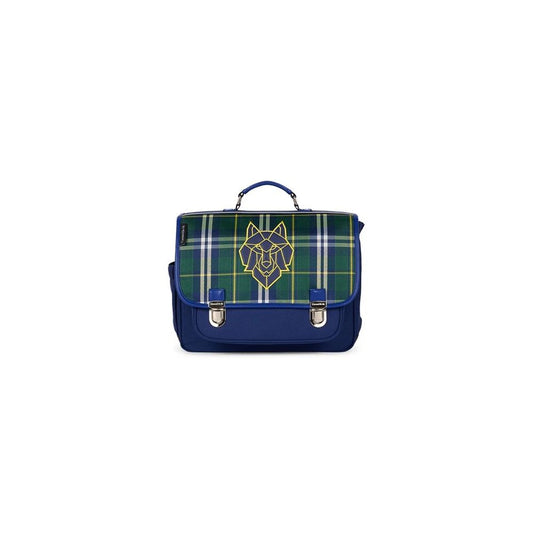 CARTABLE MOYEN LOUP CLAN TARTAN -Caramel & Cie