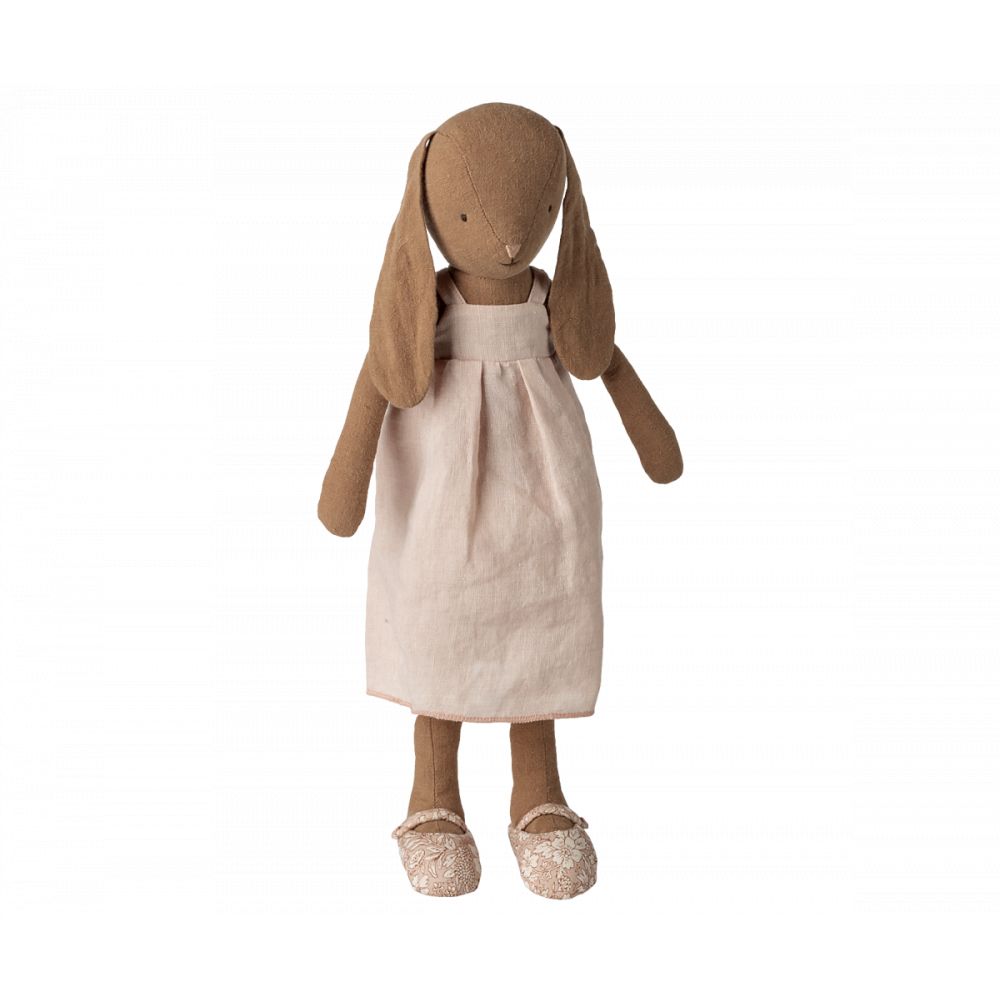 LAPIN TAILLE 3 - MARRON CHOCOLAT - ROBE ET BALLERINES -Maileg