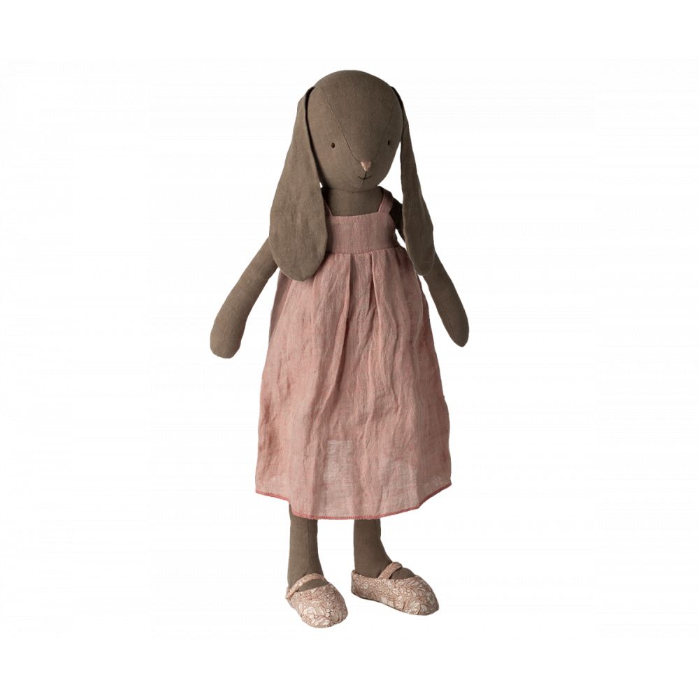LAPIN TAILLE 4 - BRUN - ROBE ET BALLERINES -Maileg