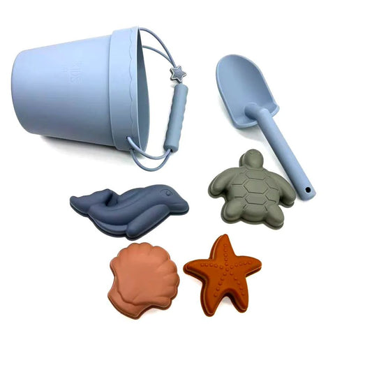 JOUETS DE PLAGE EN SILICONE - BLEU -Petikids