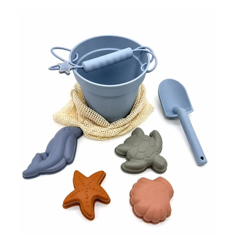 JOUETS DE PLAGE EN SILICONE - BLEU -Petikids