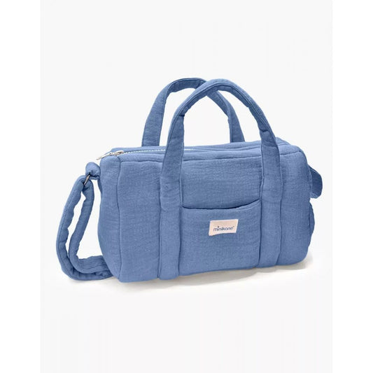 SAC A LANGER EN GAZE DE COTON BLUE JEAN -Minikane