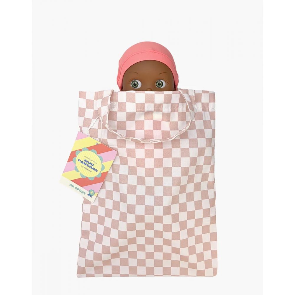 POUPEE 27CM - MINI PANCHA - PRUNELLE AU SPORT ET SON ENSEMBLE PISCINE CORAIL FLUO -Minikane