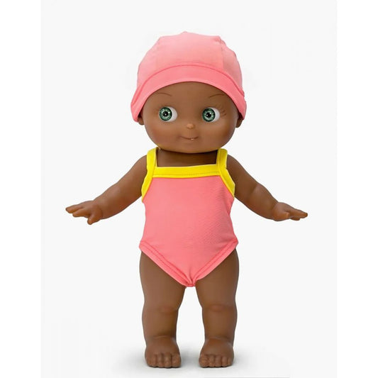 POUPEE 27CM - MINI PANCHA - PRUNELLE AU SPORT ET SON ENSEMBLE PISCINE CORAIL FLUO ET SES ACCESSOIRES -Minikane