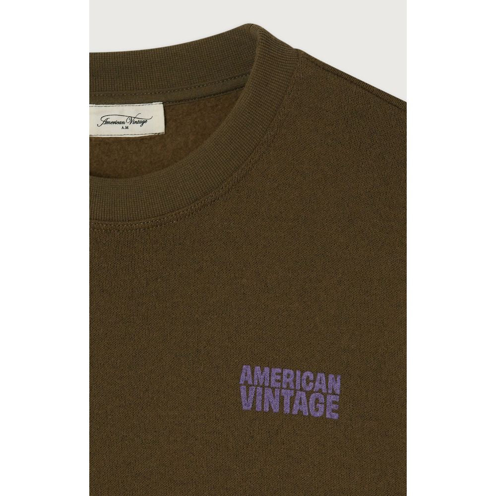 SWEAT MI-LONG ML COL ROND - BOIS SURTEINT 7+ -American Vintage
