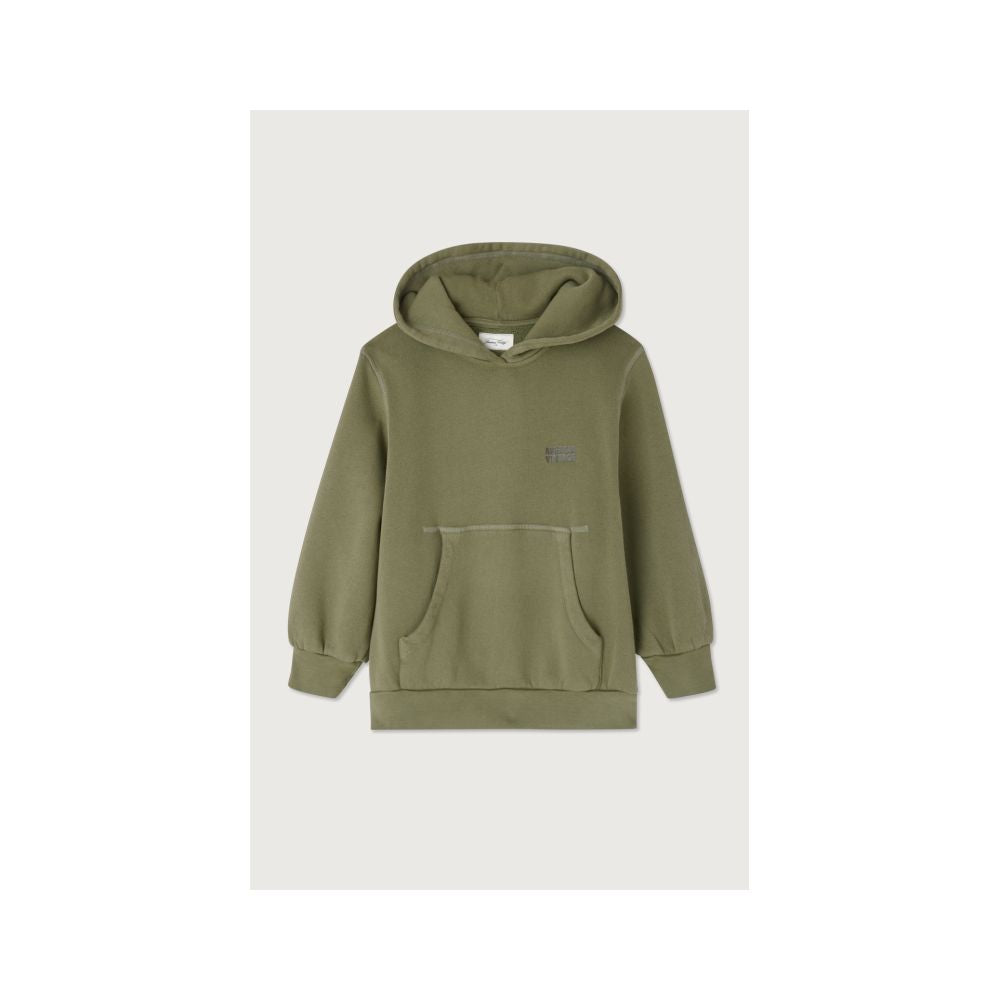 SWEAT ML CAPUCHE AVEC POCHE KANGOUROU - KAKI VINTAGE 7+ -American Vintage