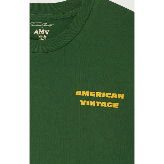 T-SHIRT DROIT ML COL ROND IMPRIME - FEUILLAGE VINTAGE 3-6 -American Vintage