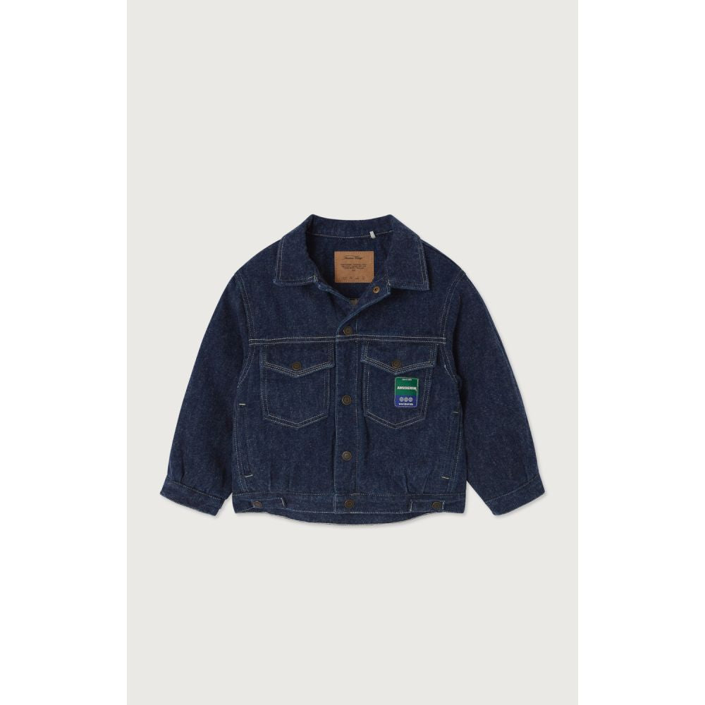 VESTE AMPLE NAFOW ML COL CHEMISE BOUTONNEE - BLUE BRUSHED 3-6 -American Vintage