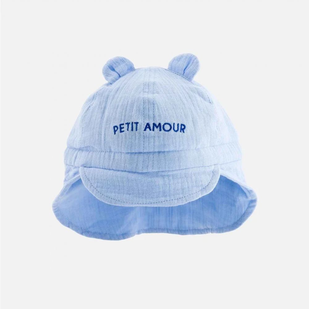 CHAPEAU BEBE PETIT AMOUR BLEU -Chamaye