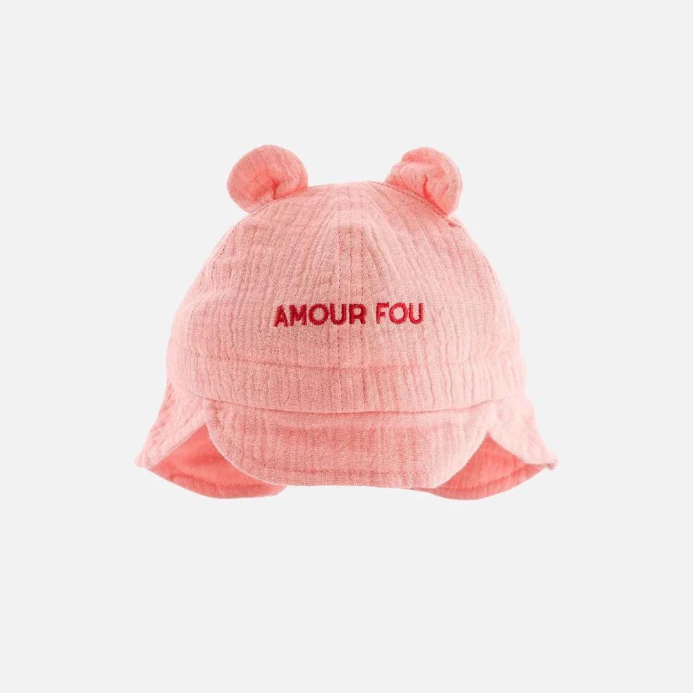CHAPEAU BEBE AMOUR FOU CORAIL -Chamaye