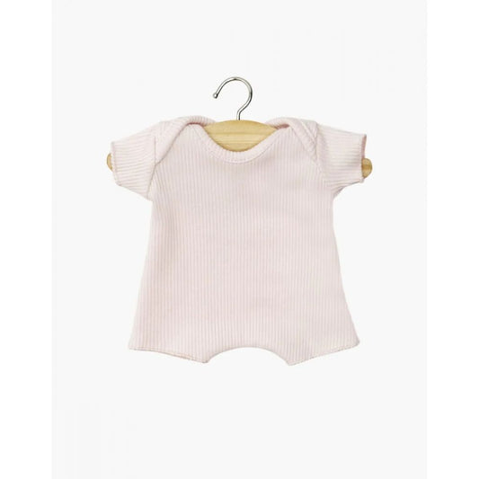 BABIES - BODY SHORTY EN MAILLE COTELEE ROSE PASTEL -Minikane