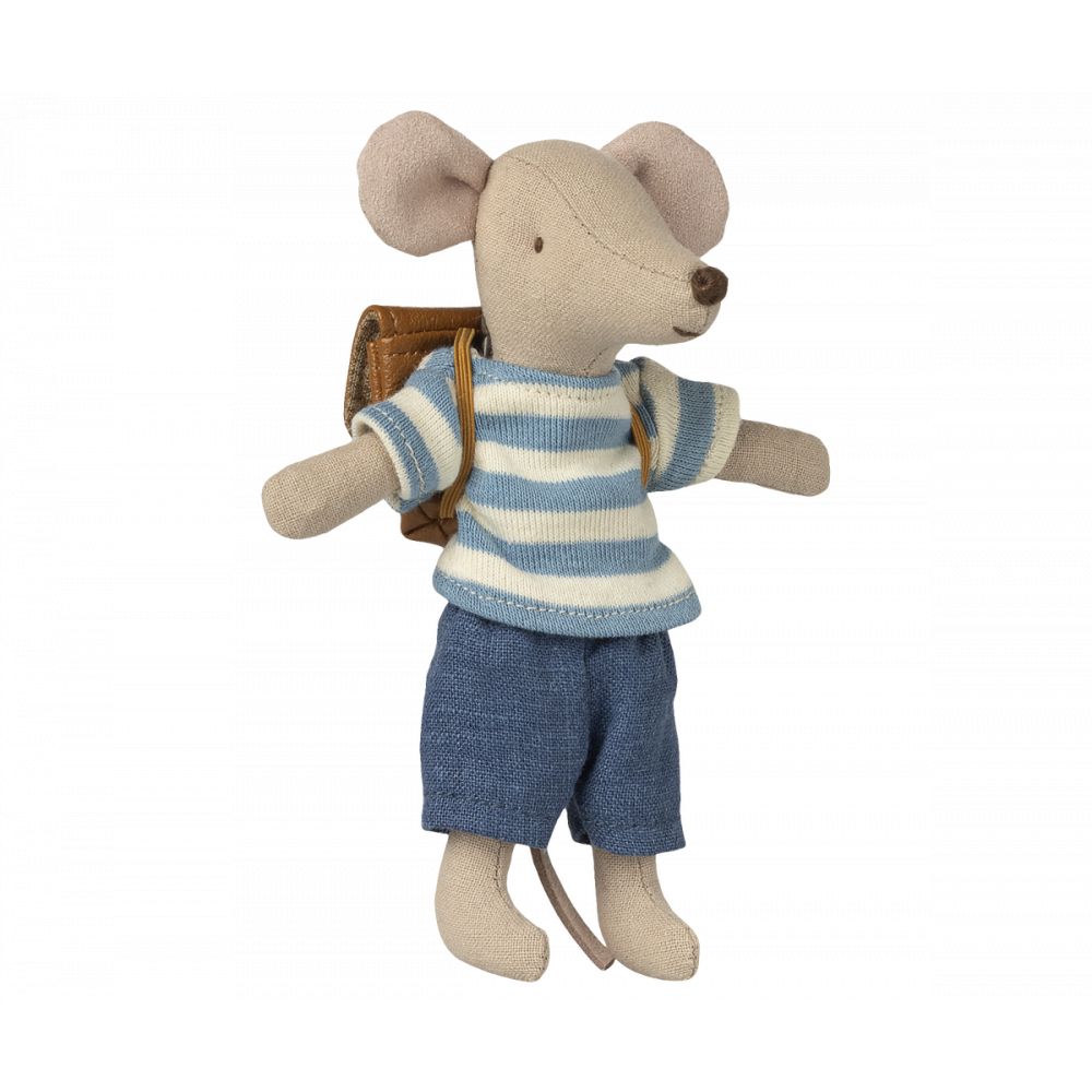SOURIS TRICYCLE GRAND FRERE - BRUN -Maileg