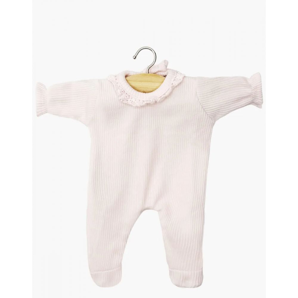 BABIES - DORS BIEN CAMILLE EN MAILLE COTELEE ROSEPASTEL AVEC DENTELLE -Minikane
