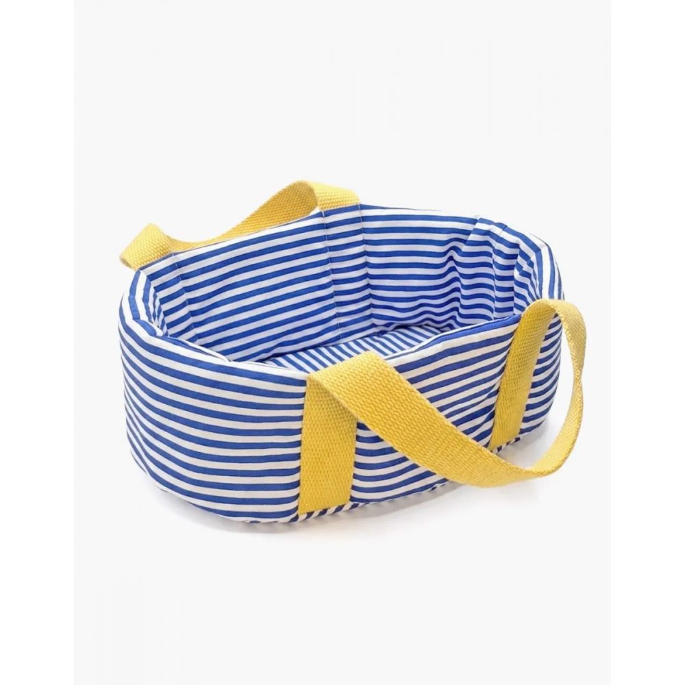 MINI PANCHA - COUFFIN RAYE BLEU FONCE -Minikane