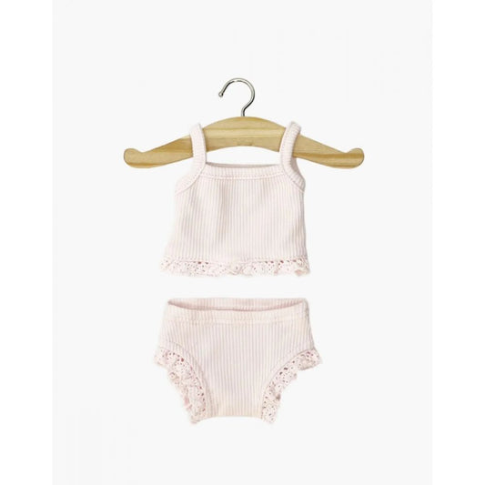 GORDIS - DESSOUS FILLE EN MAILLE COTELEE ROSE PASTEL ET SA DENTELLE -Minikane