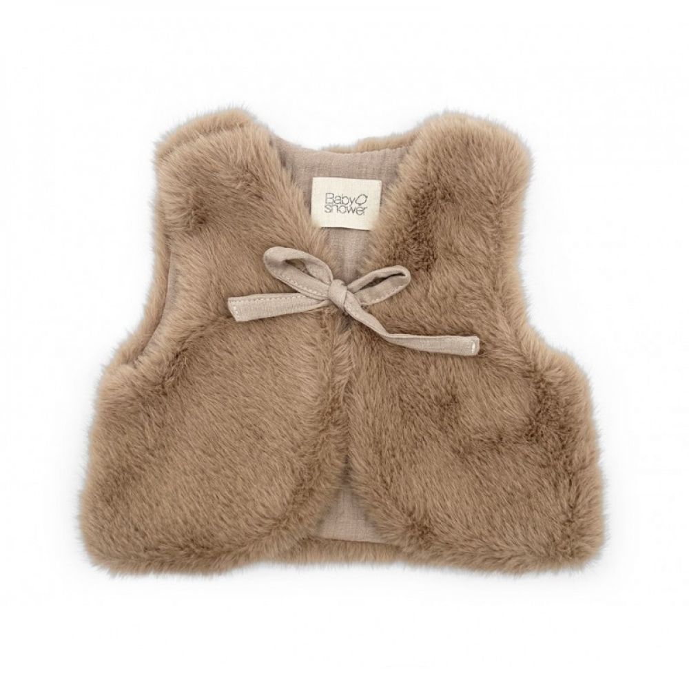 GILET BEBE WARMY PLUSHY BEIGE -Babyshower