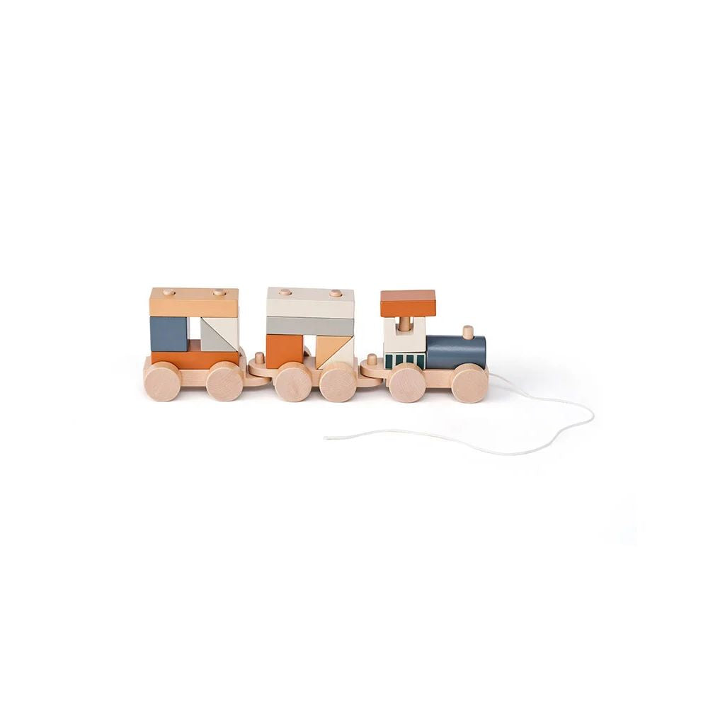 TRAIN EN BLOCS MARRON -Kids Concept