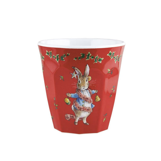 GOBELET PIERRE LAPIN ROUGE NOËL -Pierre Lapin