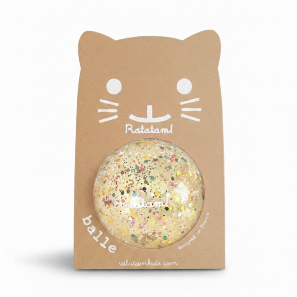 BALLE MINI SHINY MULTICOLORE 10CM -Ratatam
