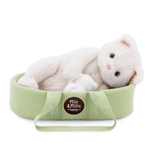 MILLIE ET MILO LE CHAT BLANC ET SON PETIT 40CM -Orange Toys