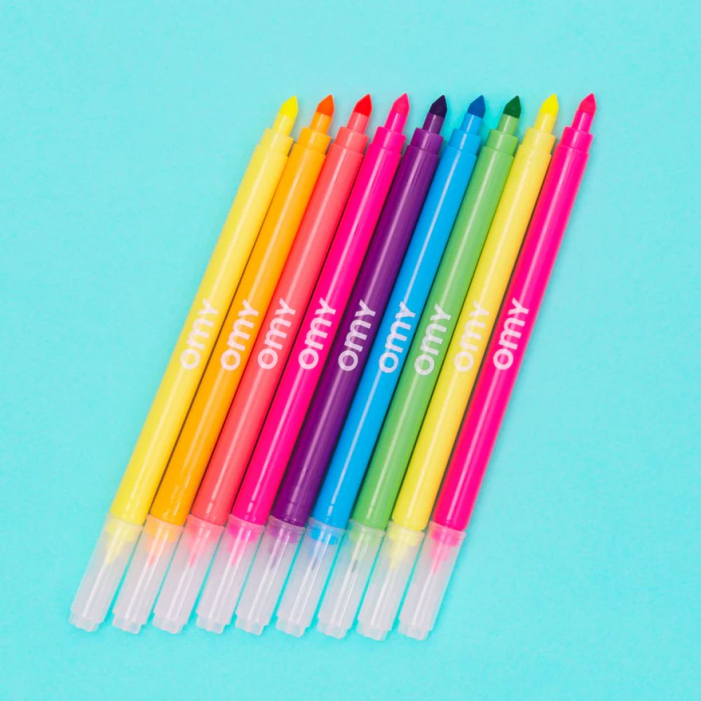BOITE DE 9 FEUTRES FLUO