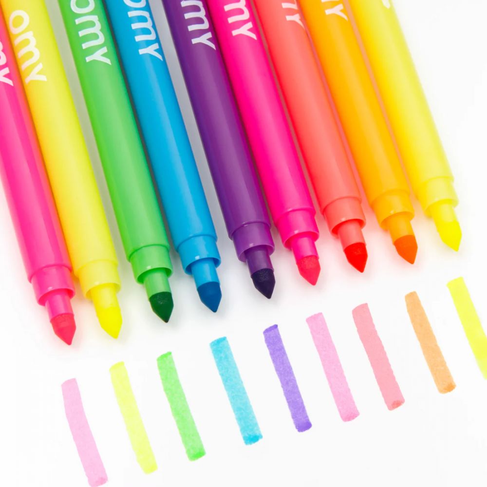BOITE DE 9 FEUTRES FLUO