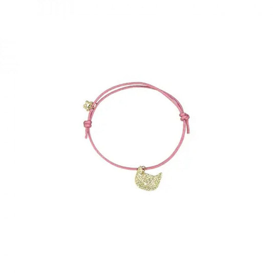 BRACELET CHAT DORE FIL ROSE -Obi-Obi