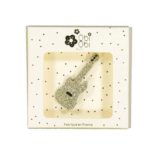 BROCHE GUITARE DOREE -Obi-Obi