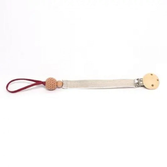 ATTACHE TETINE RUBAN LIN BEIGE SAUMON -Othat