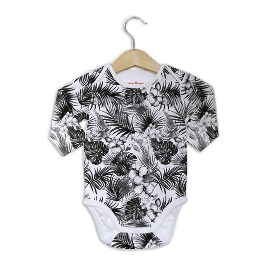 BODY TROPICAL BLACK AND WHITE MANCHES LONGUES -Change Ma Couche